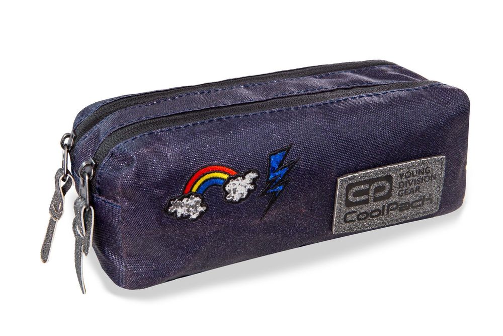 Ученически несесер Coolpack – Edge – Sparkling Badges Jeans