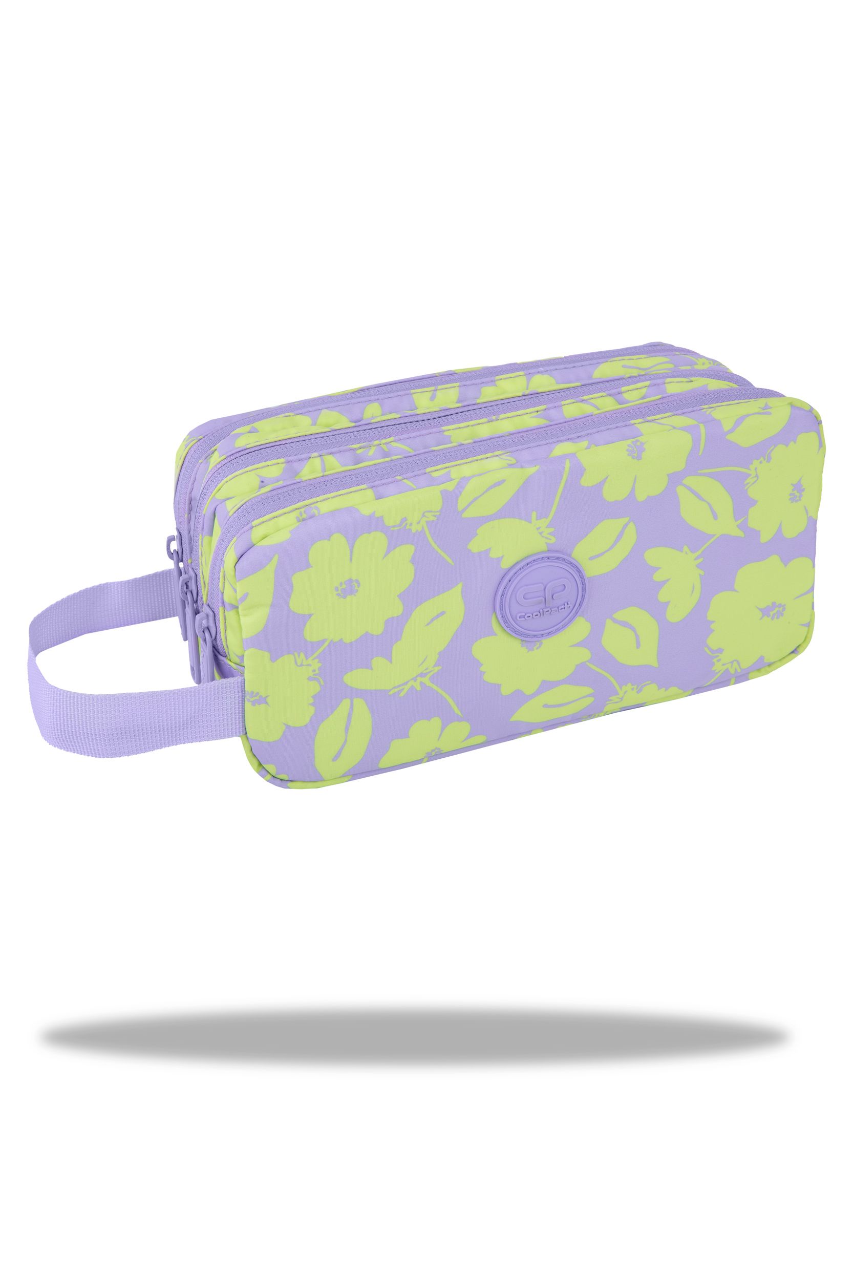 Ученически несесер с три ципа COOLPACK – PRIMUS – FLORES LILA