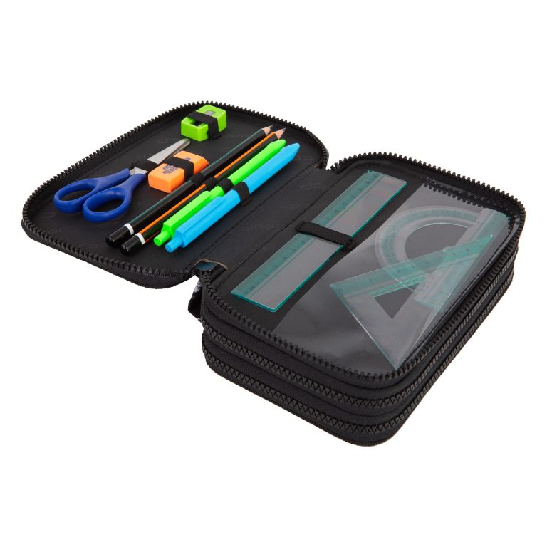 Ученически несесер с пособия Coolpack - Jumper 3 - DAISY BLACK - 0