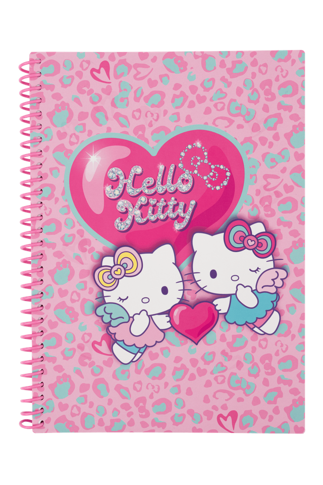 Тетрадка B5 със спирала PP 100 листа Hello Kitty Pastel_1