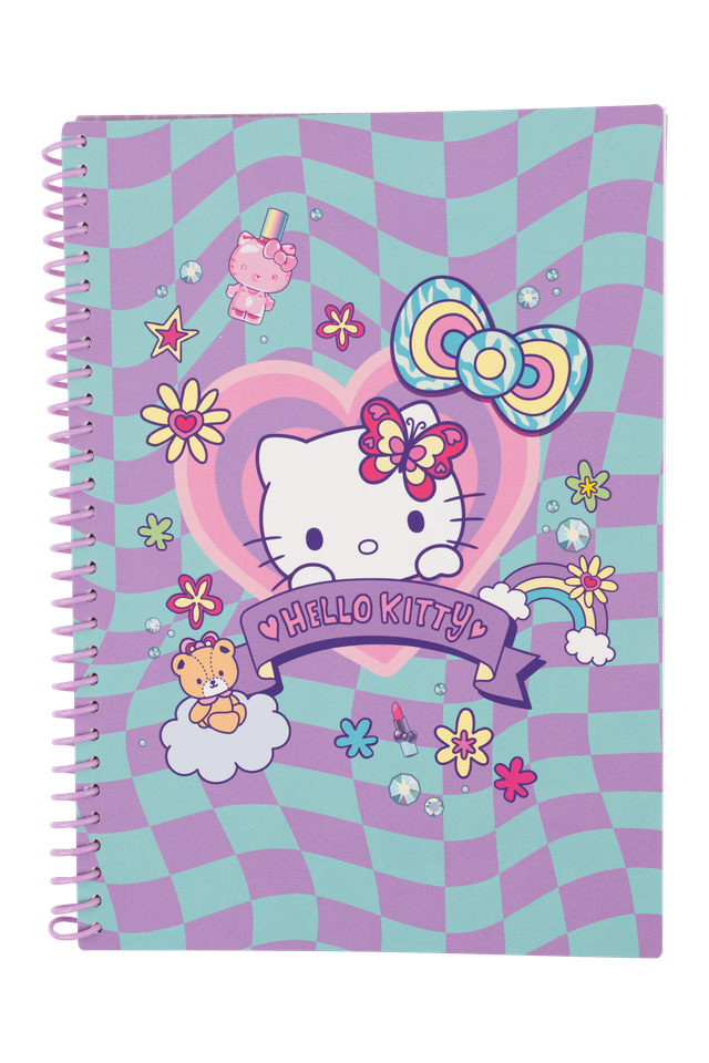 Тетрадка B5 със спирала PP 100 листа Hello Kitty Pastel_2